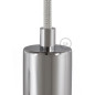 Serre-câble rond métal avec finition chrome avec tige filetée, écrou et rondelle Serre-câble rond métal avec finition chrome avec tige filetée, écrou et rondelle
