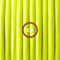 Lampe baladeuse câble textile JAUNE FLUO, douille noire bakelite E27 avec interrupteur intégré Lampe baladeuse câble textile JAUNE FLUO, douille noire bakelite E27 avec interrupteur intégré