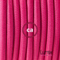 Lampe baladeuse câble textile FUCHSIA, douille bakelite noire E27 avec interrupteur intégré