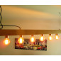 Poutre lumineuse bois de chêne massif 6 douilles 220V - 100 cm de long sur 7 x 7cm Poutre lumineuse bois de chêne massif 6 douilles 220V - 100 cm de long sur 7 x 7cm