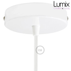 Rosace plafond métal BLANCHE 1 sortie pour raccordement électrique