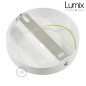 Rosace plafond métal BLANCHE 1 sortie pour raccordement électrique