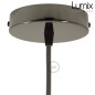 Rosace plafond métal PERLE NOIRE 1 sortie pour raccordement électrique