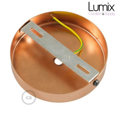 Rosace plafond métal CUIVRE 1 sortie pour raccordement électrique