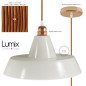 Suspension céramique blanche style industriel type gamelle Suspension céramique blanche style industriel type gamelle