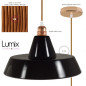 Suspension céramique noire style industriel type gamelle Suspension céramique noire style industriel type gamelle