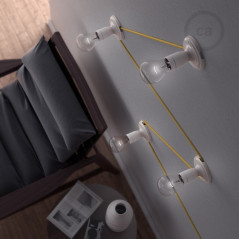 Lampe Porcelaine blanche en plafonnier ou en applique murale