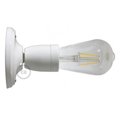 Lampe applique porcelaine blanche en plafonnier ou en applique murale
