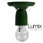 Lampe applique porcelaine verte en plafonnier ou en applique murale Lampe applique porcelaine verte en plafonnier ou en applique murale
