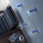 Lampe applique porcelaine de couleur bleu - Douille E27 Lampe applique porcelaine de couleur bleu - Douille E27
