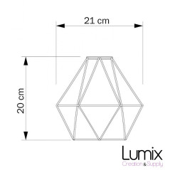 Lampe baladeuse cage métal couleur au choix