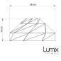 Suspension Polygon Art en métal blanc brillant douille E27 Suspension Polygon Art en métal blanc brillant douille E27