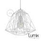 Suspension Sky Apollo grande cage en métal blanc - douille E27 Suspension Sky Apollo grande cage en métal blanc - douille E27