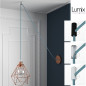 Suspension simple 1 sortie pour abat-jour - câble textile noir Suspension simple 1 sortie pour abat-jour - câble textile noir