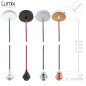 Suspension simple 1 sortie douille pour abat-jour - câble textile rouge Suspension simple 1 sortie douille pour abat-jour - câble textile rouge