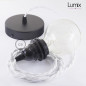 Suspension simple 1 sortie pour abat-jour - câble textile blanc torsadé Suspension simple 1 sortie pour abat-jour - câble textile blanc torsadé
