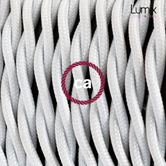 Suspension simple 1 sortie pour abat-jour - câble textile blanc torsadé
