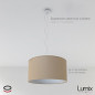 Suspension abat-jour cylindre XXL Revêtement Arenal Tourterelle Suspension abat-jour cylindre XXL Revêtement Arenal Tourterelle