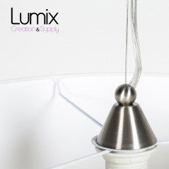 Suspension abat-jour cylindre XXL Revêtement Rose Antique