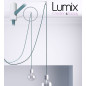 Suspension multiple OCTOPUS 7 métal - Câble textile extra-souple BLANC Suspension multiple OCTOPUS 7 métal - Câble textile extra-souple BLANC