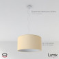 Suspension abat-jour cylindre XXL Revêtement toile noisette Suspension abat-jour cylindre XXL Revêtement toile noisette