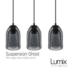 Suspension Ghost cage métal personnalisable