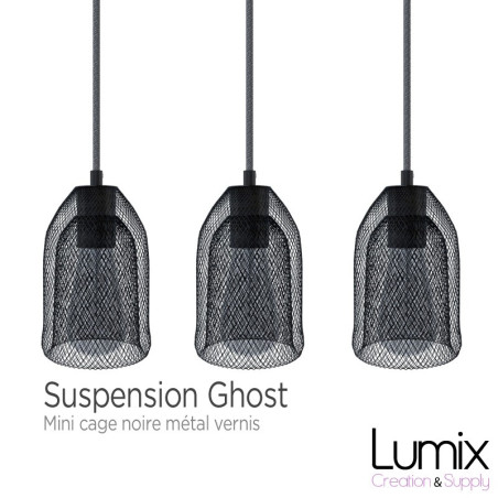 Suspension Ghost cage métal personnalisable