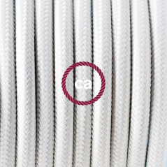 Lampe baladeuse E27 câble textile BLANC, douille thermoplastique avec interrupteur intégré