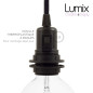 Lampe baladeuse câble textile ROUGE, douille thermoplastique avec interrupteur intégré Lampe baladeuse câble textile ROUGE, douille thermoplastique avec interrupteur intégré
