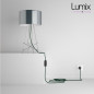 Lampe baladeuse câble textile souple Vert foncé effet soie