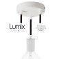 Suspension 3 lampes style moderne BLANC sur-mesure - câble textile au choix