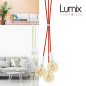 Suspension 3 lampes style moderne BLANC sur-mesure - câble textile au choix