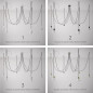 Suspension multiple OCTOPUS 7 Métal - Câble textile extra-souple en Lin anthracite