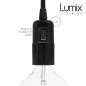 Lampe baladeuse câble textile Lin gris, douille bakélite noire E27 avec interrupteur intégré Lampe baladeuse câble textile Lin gris, douille bakélite noire E27 avec interrupteur intégré