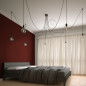 Suspension multiple OCTOPUS 7 Métal - Câble textile extra-souple NOIR Suspension multiple OCTOPUS 7 Métal - Câble textile extra-souple NOIR