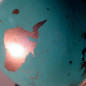 Applique lampe Jieldé - Rare bleu d'origine encore visible sur le globe