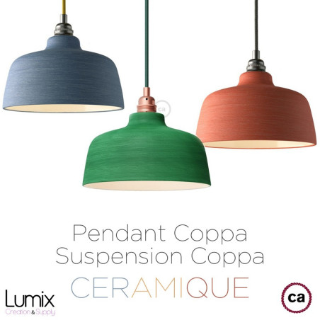 Suspension COPPA en céramique fait main