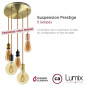 Suspension multiple rosace XXL 5 lampes prestige Suspension multiple rosace XXL 5 lampes prestige