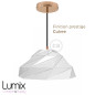 Suspension Polygon Art en métal blanc brillant douille E27 Suspension Polygon Art en métal blanc brillant douille E27