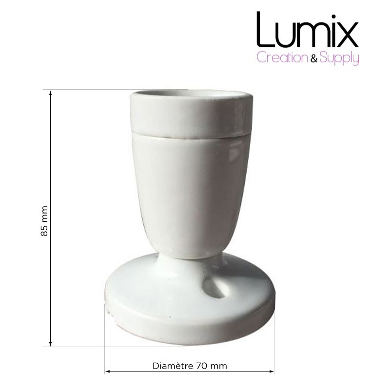 Mini Lampe Porcelaine blanche en plafonnier ou en applique murale