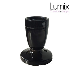 Mini Lampe Porcelaine noire en plafonnier ou en applique murale