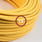 Lampe baladeuse à douille silicone jaune et câble textile jaune effet soie