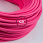 Lampe baladeuse à douille silicone fuschia et câble textile fuschia