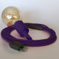 Lampe baladeuse à douille violette et câble textile violet