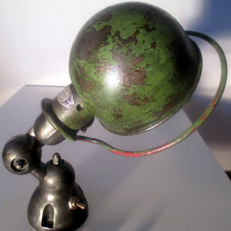 Applique lampe Jieldé - vert d'origine encore visible sur le globe