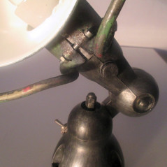 Applique lampe Jieldé - vert d'origine encore visible sur le globe