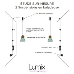 COMMANDE PRIVÉE - 2 SUSPENSIONS EN BALADEUSE