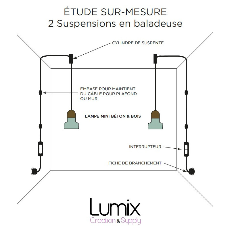 COMMANDE PRIVÉE - 2 SUSPENSIONS EN BALADEUSE COMMANDE PRIVÉE - 2 SUSPENSIONS EN BALADEUSE