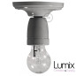 Lampe applique porcelaine grise en plafonnier ou en applique murale