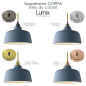 Suspension céramique forme cloche Bleu de Cobalt fait main
